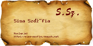 Sisa Szófia névjegykártya
